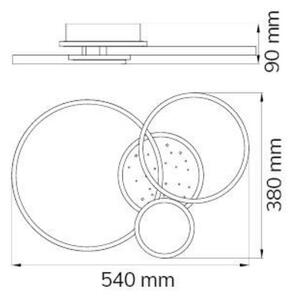 Wofi 11657 - Πλαφονιέρα οροφής LED Dimmable KIAH LED/32,5W/230V 3000K