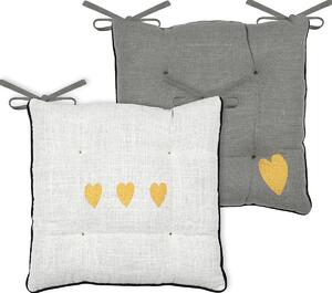 Μαξιλάρι Καρέκλας 2 Όψεων (38x38) S-F Teenlove Gris CE447011