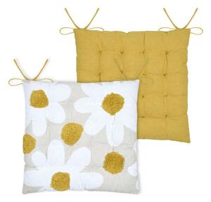Μαξιλάρι Καρέκλας 2 Όψεων (38x38) S-F Camille Mustard CE206010