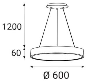 LED2 - Κρεμαστό φωτιστικό οροφής LED BELLA LED/50W/230V 3000K διάμετρος 60 cm λευκό