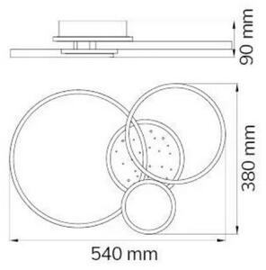 Wofi 11656 - LED Dimmable πλαφονιέρα οροφής KIAH LED/32,5W/230V