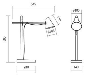 Redo 01-1119 - Επιτραπέζια λάμπα dimming LED LED/5W/230V USB