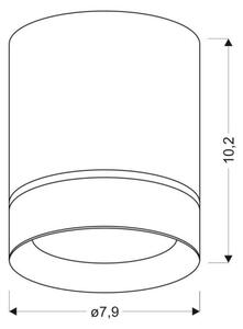 Φωτιστικό σποτ TUBA 1xGU10/15W/230V μαύρο