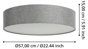 Eglo 900442 - LED RGBW Dimmable φωτιστικό οροφής ROMAO-Z LED/35W/230V γκρι