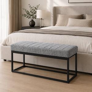 Ταμπουρέ (103x40x47) Spitishop Chimay Grey/Black
