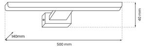 Φωτιστικό πίνακα LED PINTO LED/12W/230V γυαλιστερό χρώμιο