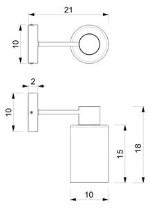 Λάμπα τοίχου MADERA 1xE27/60W/230V λευκό/ξύλο