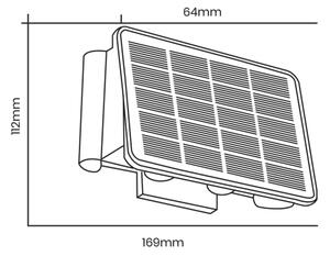 Ηλιακό φωτιστικό τοίχου LED ALF LED/4W/3,2V 3000K IP54 μαύρο