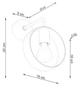 Sollux SL.1134 - Λάμπα τοίχου TITRAN 1xE27/60W/230V λευκό