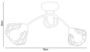 Πλαφονιέρα οροφής CEED 2xE27/60W/230V