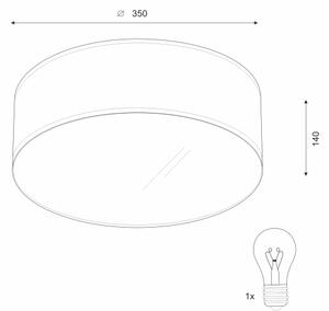 Φωτιστικό οροφής SIRJA 1xE27/60W/230V διάμετρος 35 cm κρεμ