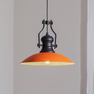 ROYALTECH Fimda κρεμαστό φωτιστικό, πορτοκαλί, Ø 41 cm, μέταλλο, E27, ρυθμιζόμενος, Πορτοκαλί, Σαλόνι / τραπεζαρία, Μέταλλο