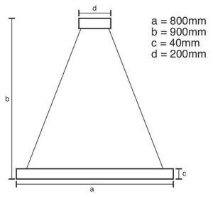 LED Dimmable κρεμαστό φωτιστικό οροφής LED/55W/230V 3000-6500K + τηλεχειριστήριο