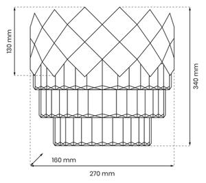 Φωτιστικό τοίχου CARISMA 2xE14/40W/230V χρυσαφί