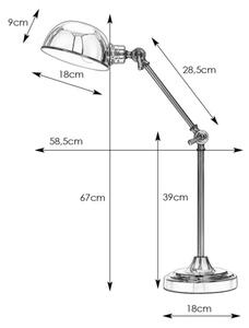 Markslöjd 108583 - Eπιτραπέζια λάμπα PORTLAND 1xE27/40W/230V γυαλιστερό χρώμιο