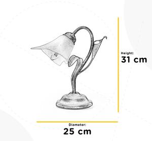 ONLI - Eπιτραπέζια λάμπα LUCREZIA 1xE14/6W/230V μπρονζέ