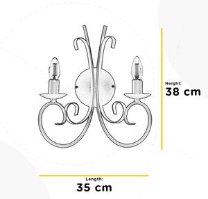 ONLI - Φωτιστικό τοίχου POMPEI 2xE14/6W/230V κρεμ