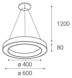 LED2 - Led Dimmable κρεμαστό φωτιστικό οροφής SATURN LED/50W/230V 3000K/4000K μαύρο