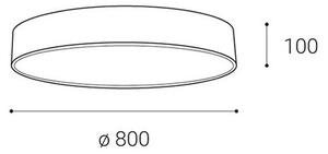 LED2 - LED Dimmable φωτιστικό οροφής MONO LED/100W/230V 3000K/4000K μαύρο