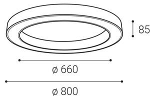 LED2 - LED Dimmable φωτιστικό οροφής SATURN LED/60W/230V 3000K/4000K λευκό