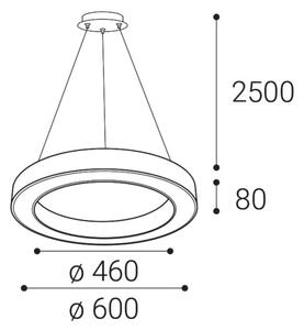 LED2 - Led Dimmable κρεμαστό φωτιστικό οροφής SATURN LED/50W/230V 3000K/4000K μαύρο