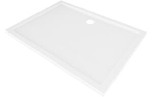 Mexen Flow ορθογώνιος δίσκος ντουζιέρας slim 100 x 75 cm, λευκή γυαλάδα - 46R107510