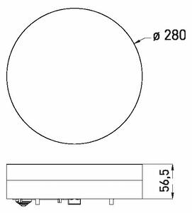 Φωτιστικό οροφής μπάνιου LED LED/18W/230V 3000/4000/6000K διάμετρος 28 cm IP44