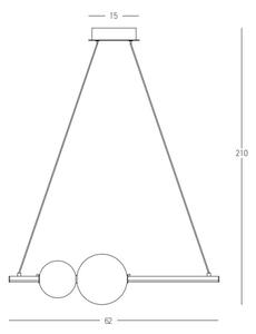 Zambelis 22108 - Led Dimmable κρεμαστό φωτιστικό οροφής LED/11W/230V χρυσαφί