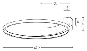 Zambelis 2075 - Φωτιστικό τοίχου LED LED/25W/230V διάμετρος 42,5 cm λευκό