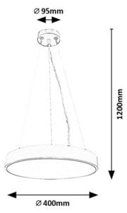 Rabalux 71039 - Πολύφωτο LED με συρματόσχοινο TESIA LED/36W/230V 3000K μαύρο