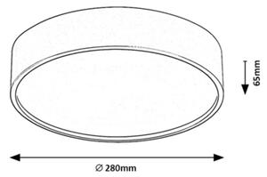 Rabalux 75010 - Φωτιστικό οροφής LED LARCIA LED/18W/230V IP44 4000K ασήμι