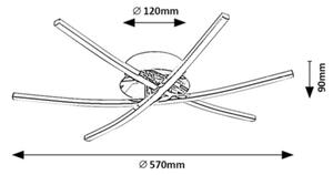 Rabalux 4606 - Φωτιστικό οροφής LED CYCLONE LED/21W/230V 4000K