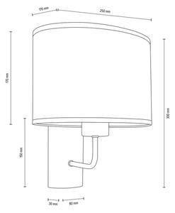 Spot-Φωτισμός 2017400111525 - Λάμπα τοίχου MERCEDES 1xE27/25W/230V δρυς