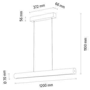 Spot-Φωτισμός 1017401200000-Led Dimmable κρεμαστό φωτιστικό οροφής CONOR LED/34,5W/230V δρυς