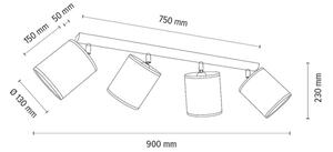 Spot-Φωτισμός 2047401011553 - Φωτιστικό σποτ BENITA 4xE27/25W/230V δρυς