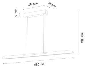 Spot-Φωτισμός 1017401600000-Led Dimmable κρεμαστό φωτιστικό οροφής JONAS LED/16,5W/230V δρυς