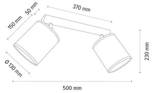 Spot-Light 2027400411549 - Φωτιστικό σποτ BENITA 2xE27/25W/230V δρυς