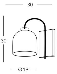 Kolarz A1352.61.G - Λάμπα τοίχου NONNA 1xE27/60W/230V δρυς/λευκό/πράσινο