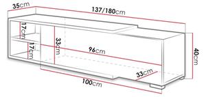 Έπιπλο τηλεόρασης CLIF 40x180 cm λευκό