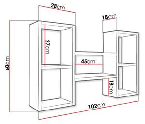 Ράφι τοίχου TRIO 60x102 cm μπεζ