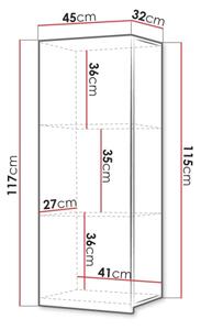 Ντουλάπι τοίχου CALABRINI 117x45 cm λευκό