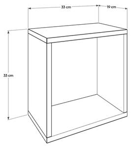 Ράφι τοίχου 33x33 cm καφέ