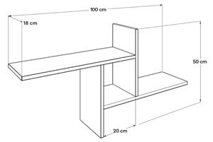 Ράφι τοίχου 50x100 cm καφέ