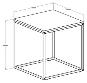 Τραπεζάκι σαλονιού 52x50 cm μαύρο