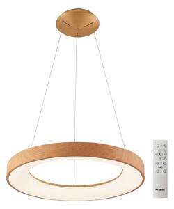 Azzardo AZ5010 - Led Dimmable κρεμαστό φωτιστικό οροφής SANTANA LED/50W/230V καφέ + RC