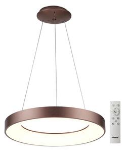 Azzardo AZ5011 - Led Dimmable κρεμαστό φωτιστικό οροφής SANTANA LED/80W/230V καφέ + RC