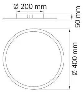 Wofi 9457.01.70.9400 - LED Dimmable φωτιστικό οροφής LINOX LED/20W/230V + RC