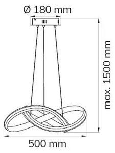 Wofi 6823.01.10.9500 - Led Dimmable κρεμαστό φωτιστικό οροφής SOLO LED/28W/230V