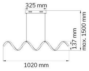 Wofi 6398.01.15.7000 - Led Dimmable κρεμαστό φωτιστικό οροφής RUSSELL LED/32W/230V