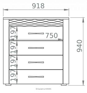 Cabinet VANCO 94x92 cm καφέ